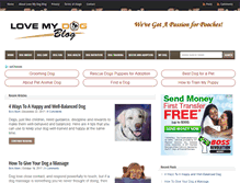 Tablet Screenshot of lovemydogblog.com